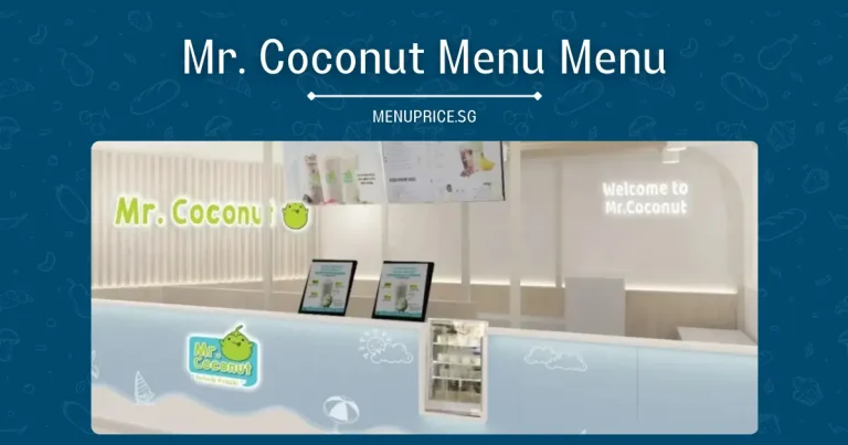 Mr. Coconut Menu Price List