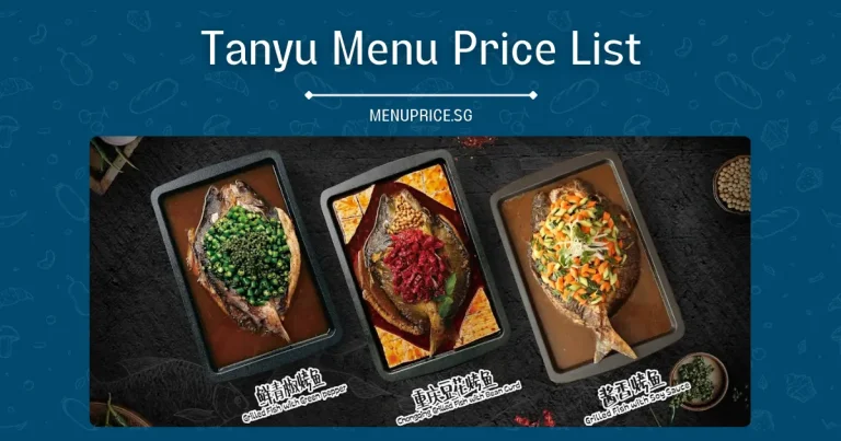 Tanyu Menu Price List